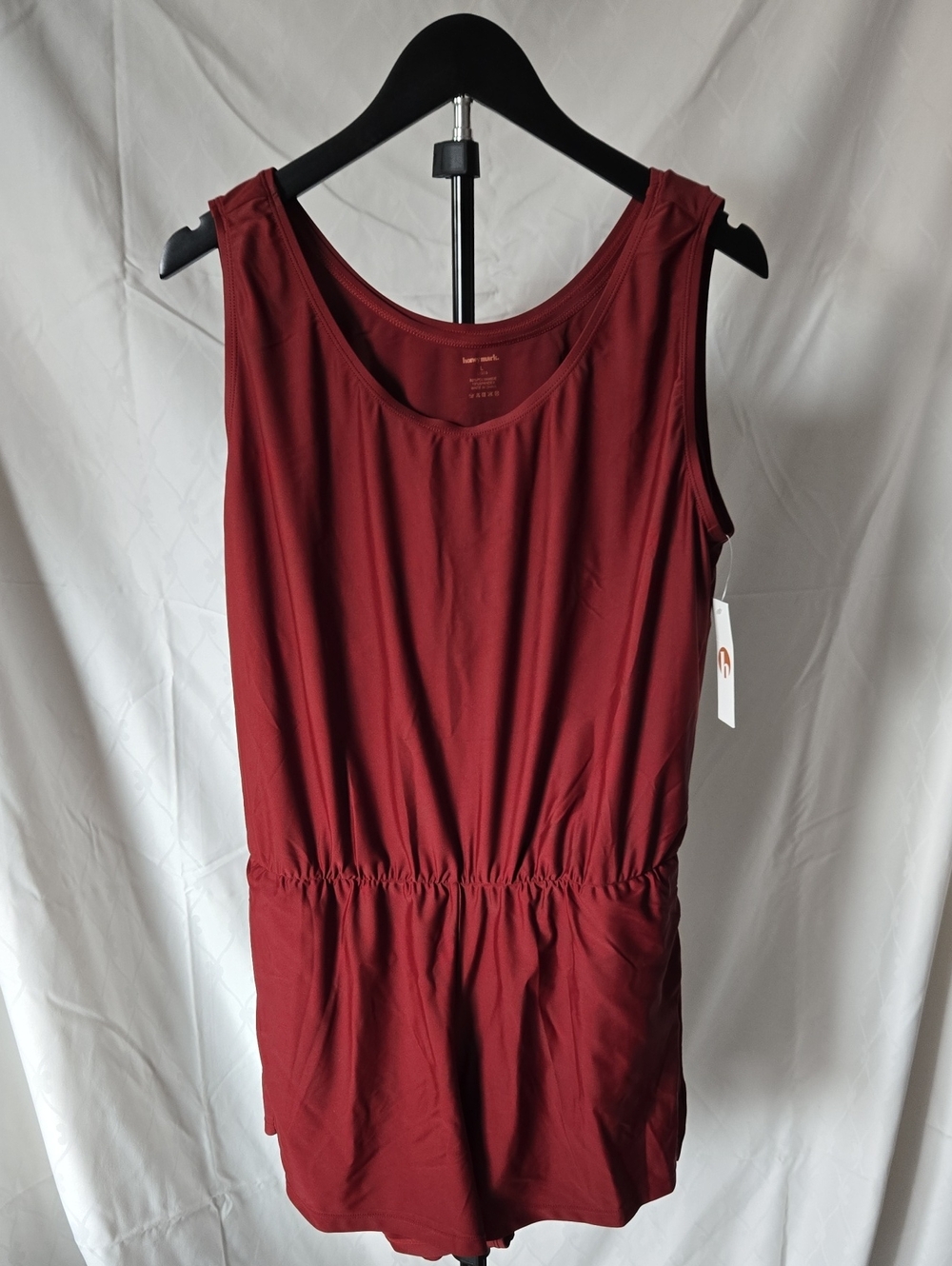 Sleeveless Wine Jumpsuit